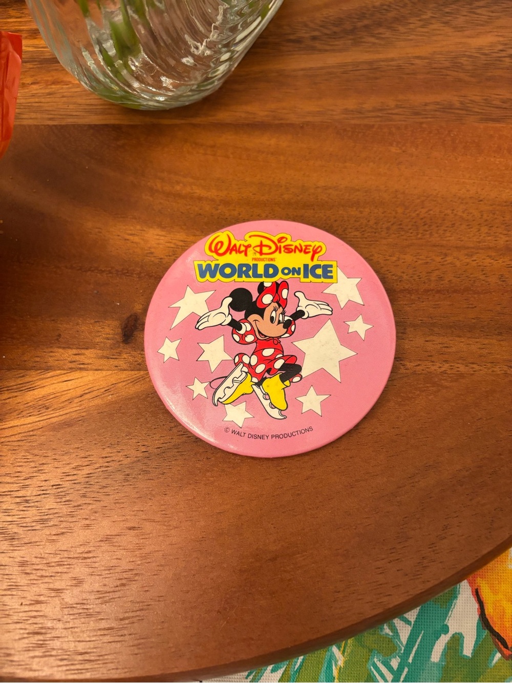 Walt Disney Productions World on Ice Vintage Collectible Minnie Mouse Pin Button